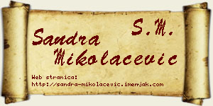 Sandra Mikolačević vizit kartica